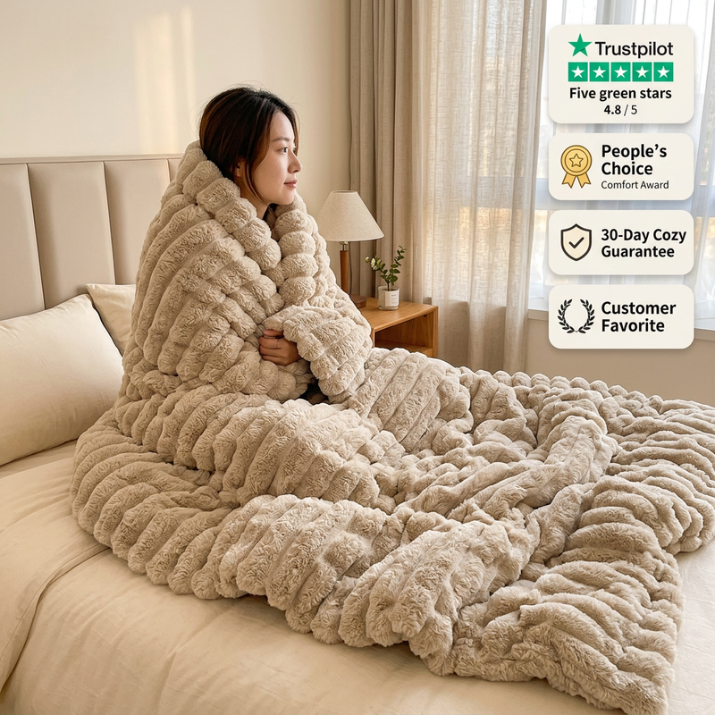 Oatmeal Cozyr Haven Blanket